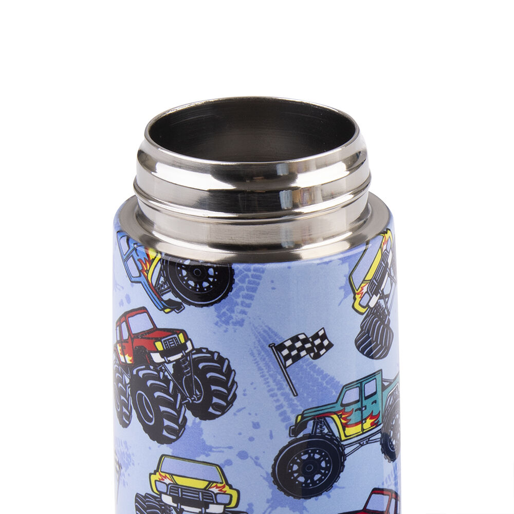 Oasis Stainless Steel Insulated Kids Drink Bottle w/ Straw 400ml Monster Trucks