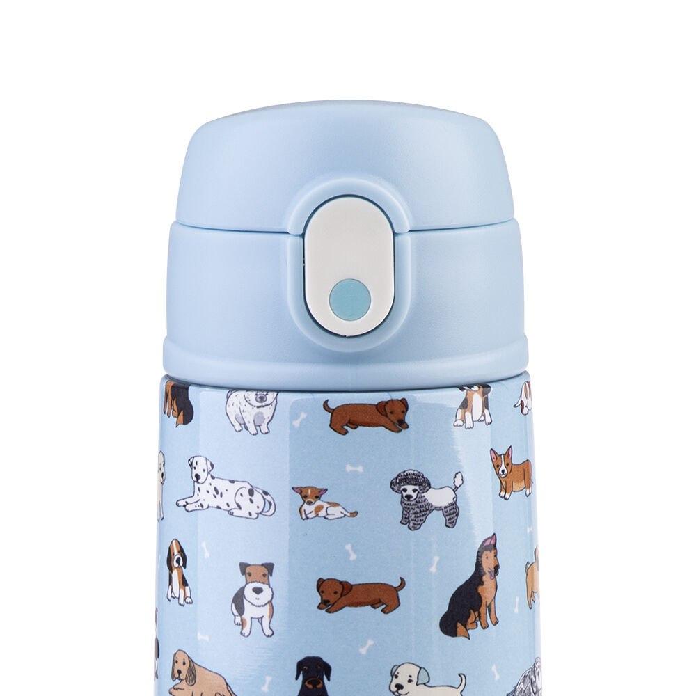 Oasis Stainless Steel Insulated Kids Drink Bottle w/ Straw 400ml Puppy Dogs