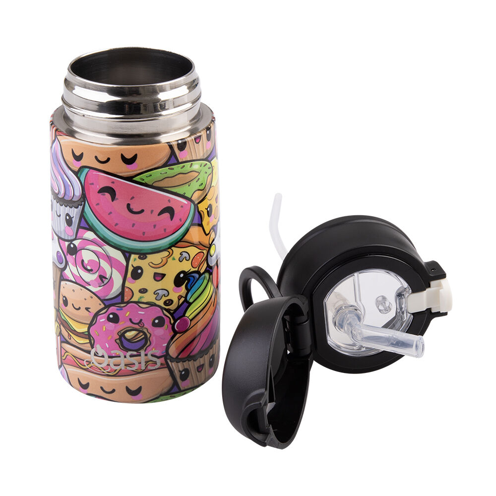 2PK Oasis Stainless Steel Insulated Kids Drink Bottle w/ Straw 400ml Squishies
