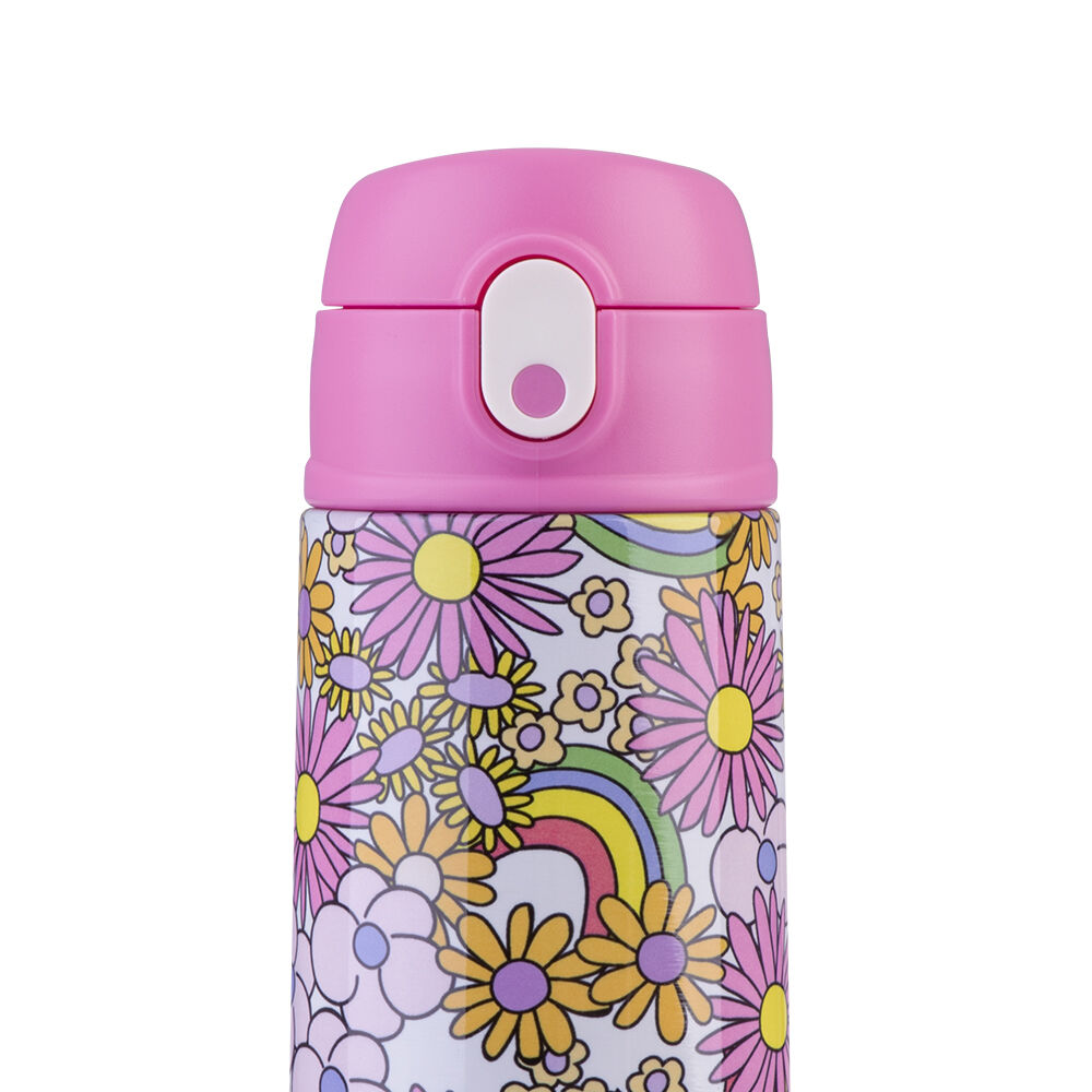 Oasis Stainless Steel Insulated Kids Drink Bottle w/Straw 550ml Flower Power