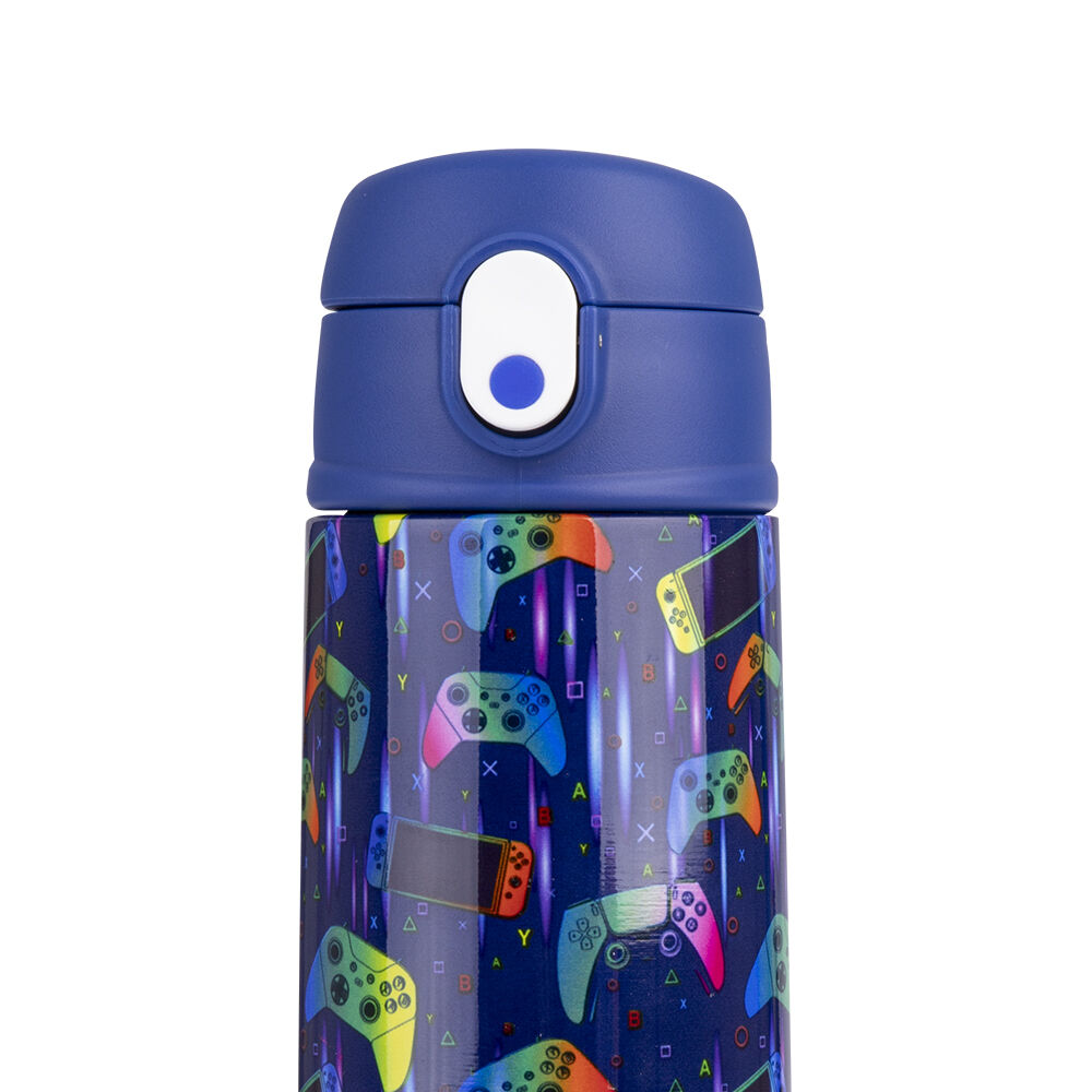 Oasis Stainless Steel Insulated Kids Drink Bottle w/Straw 550ml Gamer