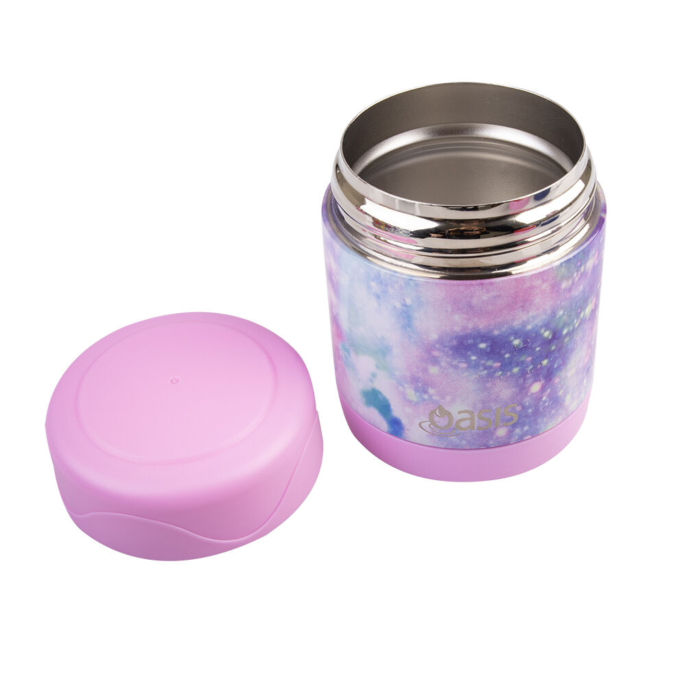 Oasis Stainless Steel Insulated Kids Food Flask Double Wall 300ml Galaxy