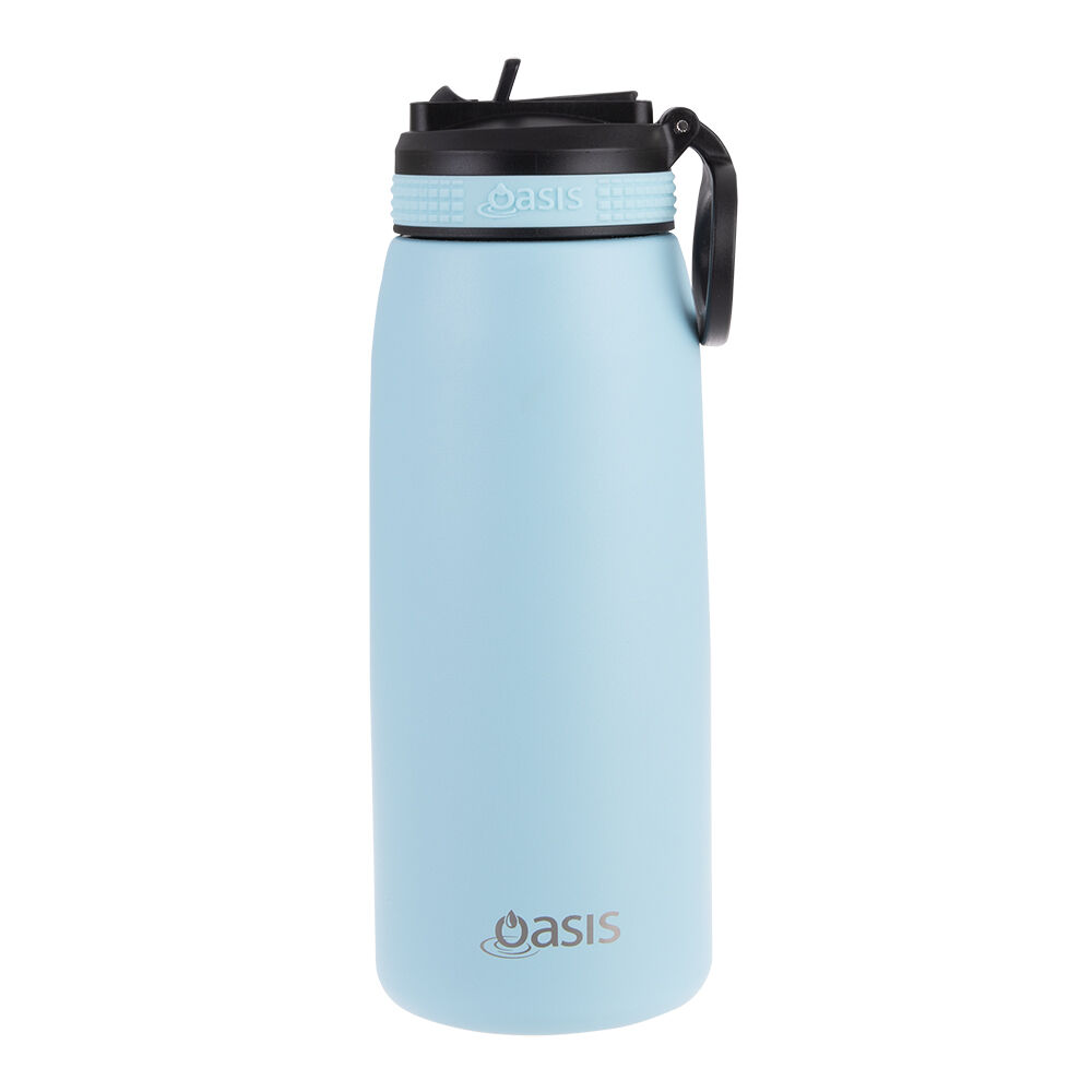 2PK Oasis Stainless Steel Double Wall Sports Bottle w/ Sipper 780ml Island Blue