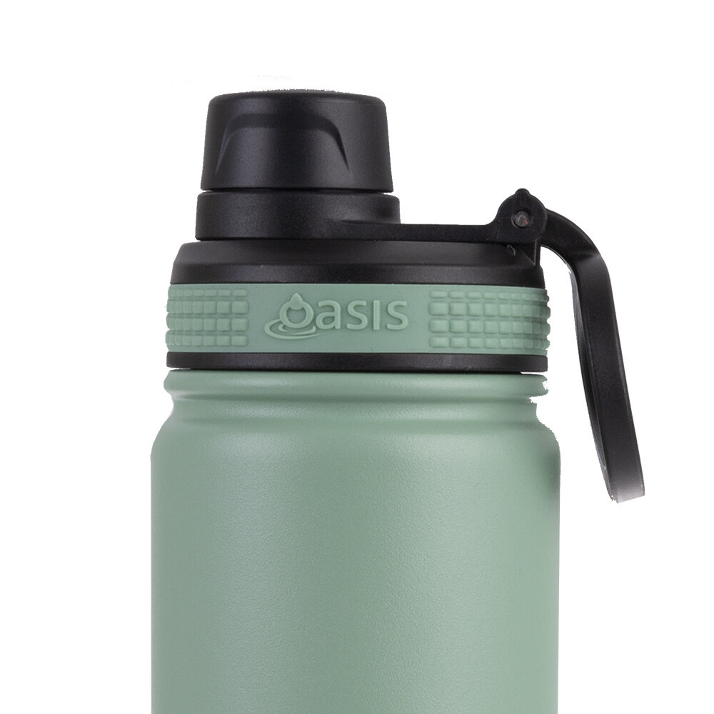 Oasis Stainless Steel Insulated Challenger Sports Bottle w/Cap 550ml Sage Green