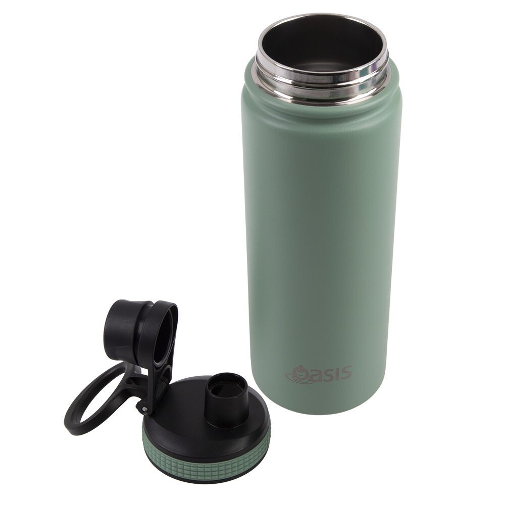 Oasis Stainless Steel Insulated Challenger Sports Bottle w/Cap 550ml Sage Green