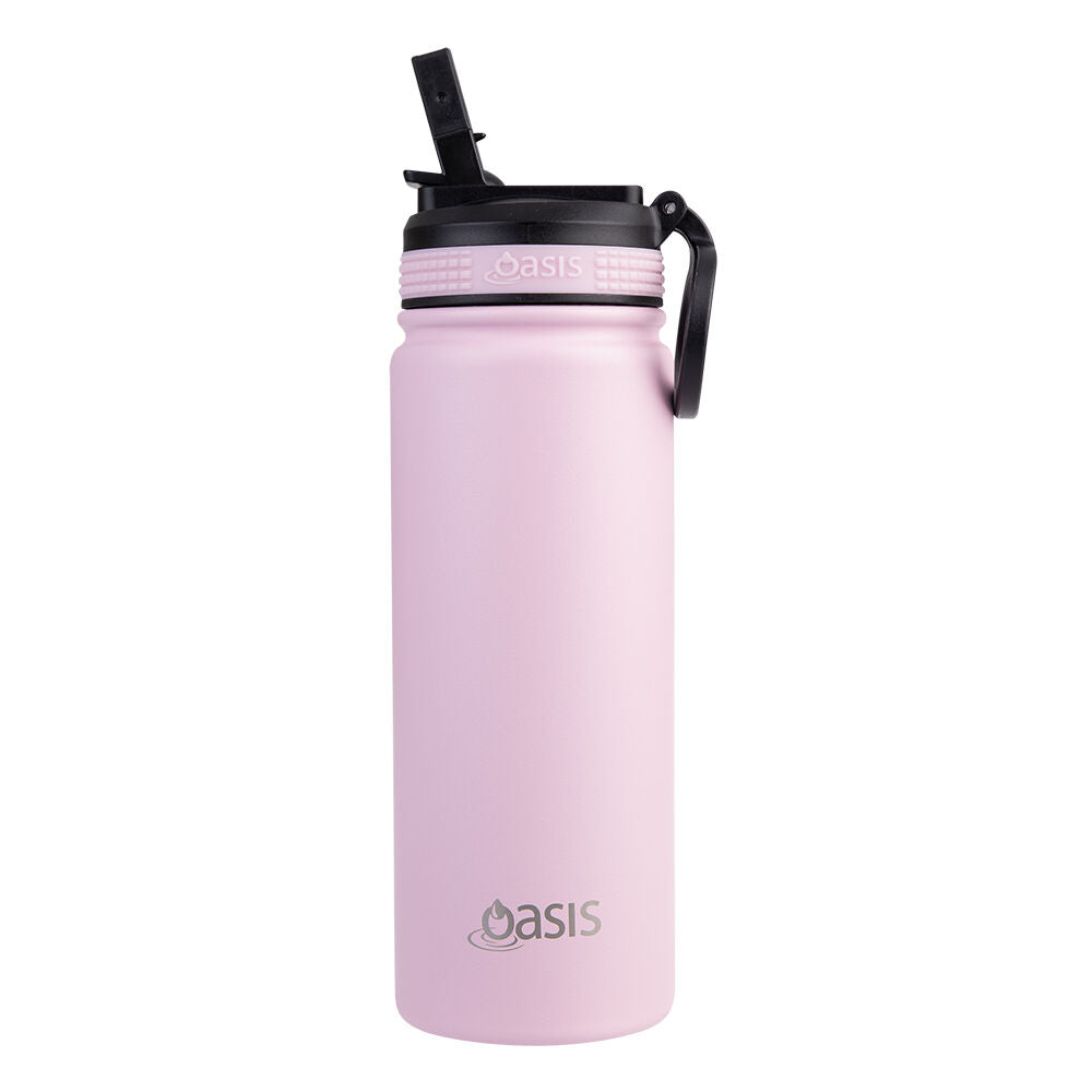 2PK Oasis Stainless Steel Insulated Challenger Sports Drink Bottle 550ml Carnation
