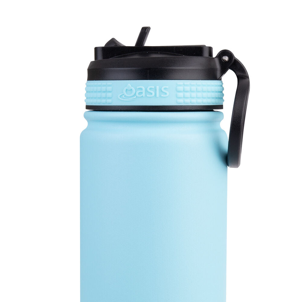 Oasis Stainless Steel Insulated Challenger Sports Drink Bottle 550ml Island Blue