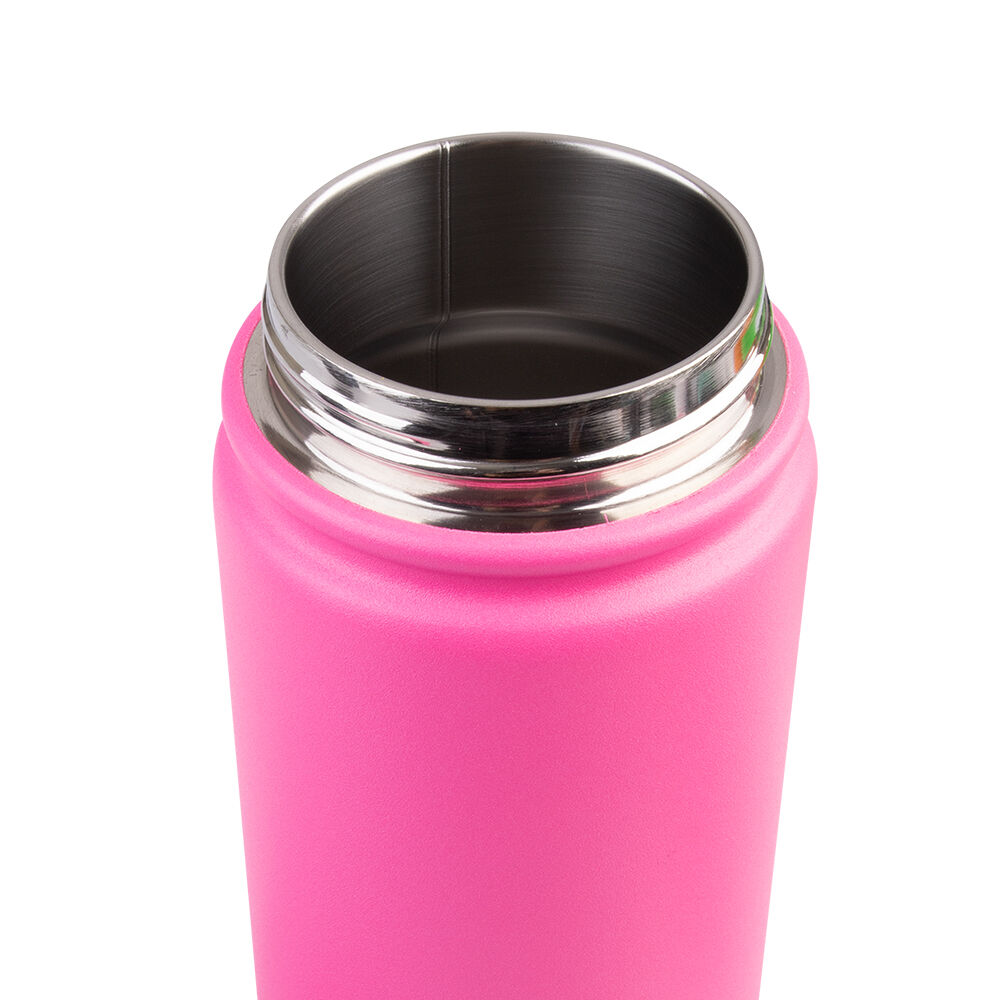 Oasis Stainless Steel Insulated Challenger Sports Drink Bottle 550ml Neon Pink