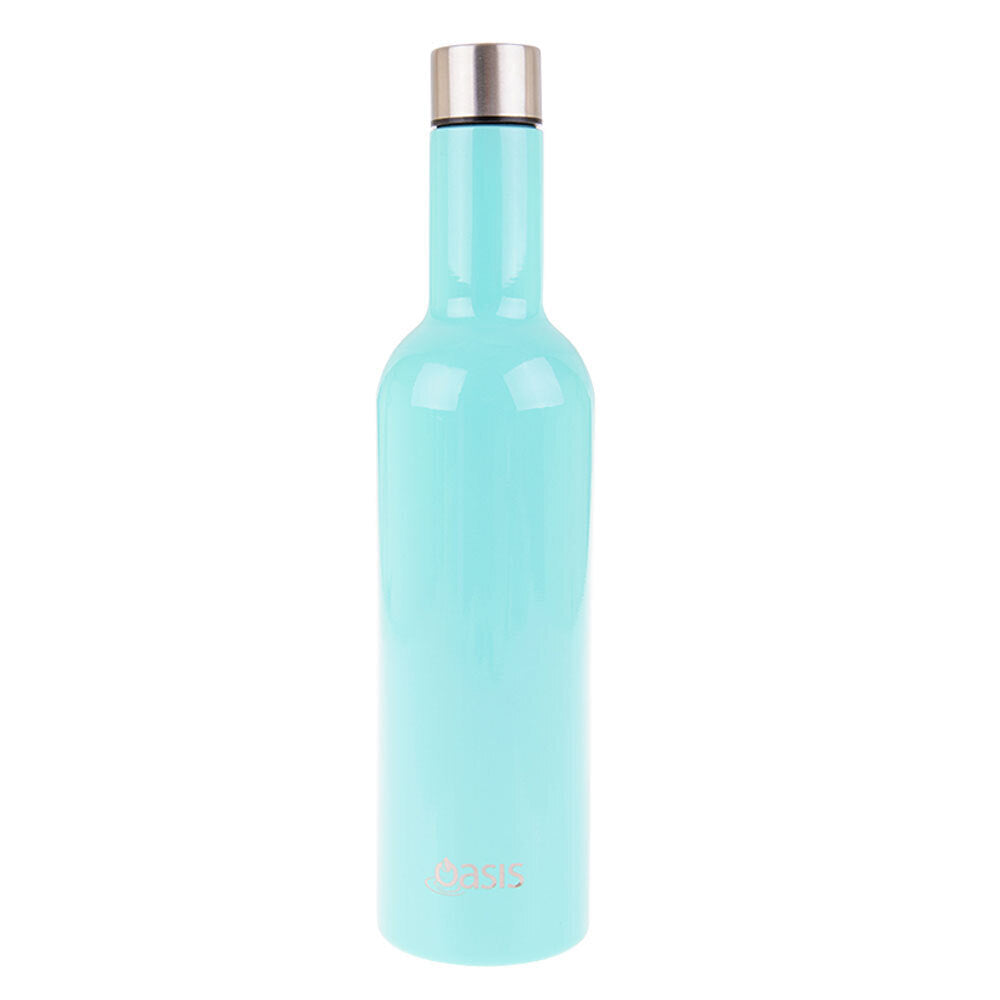 2PK Oasis Double Wall Insulated 750ml SS Wine Traveller Spearmint