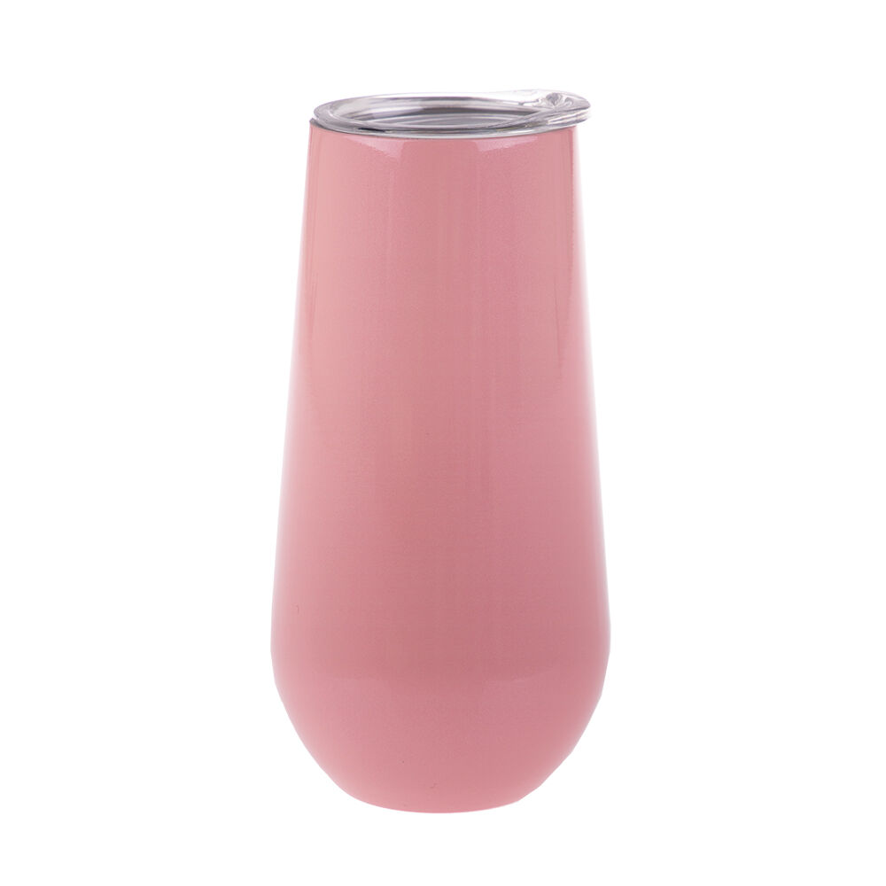 Oasis Stainless Steel Insulated Champagne Flute Double Walled 180ml Soft Pink