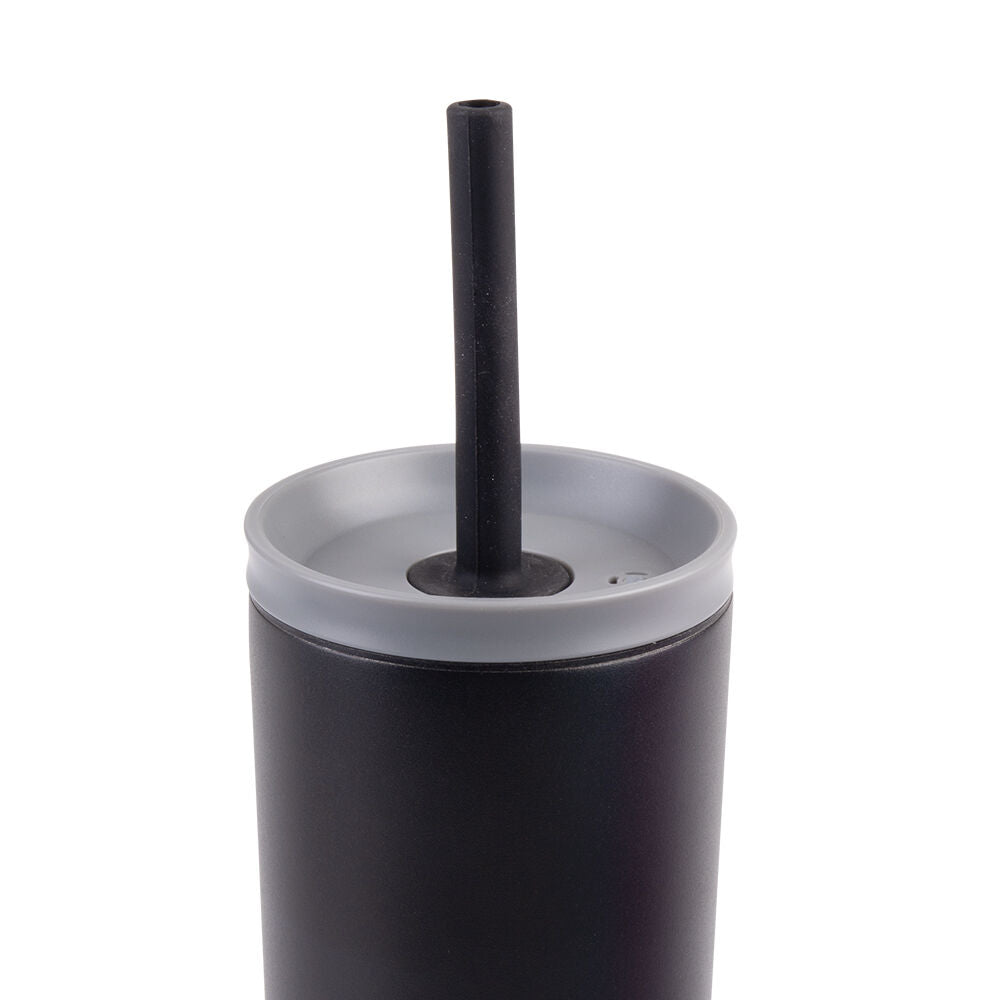 2PK Oasis Super Sipper Stainless Steel Insulated Tumbler w/ Straw 600ml Black