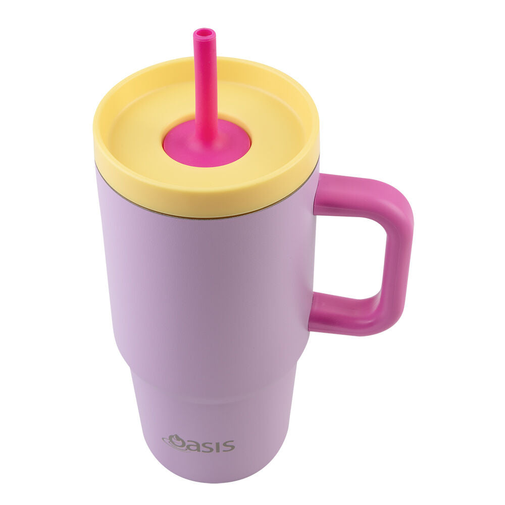 Oasis Stainless Steel Insulated Jnr Commuter Travel Tumbler 700ml Bubblegum Pink