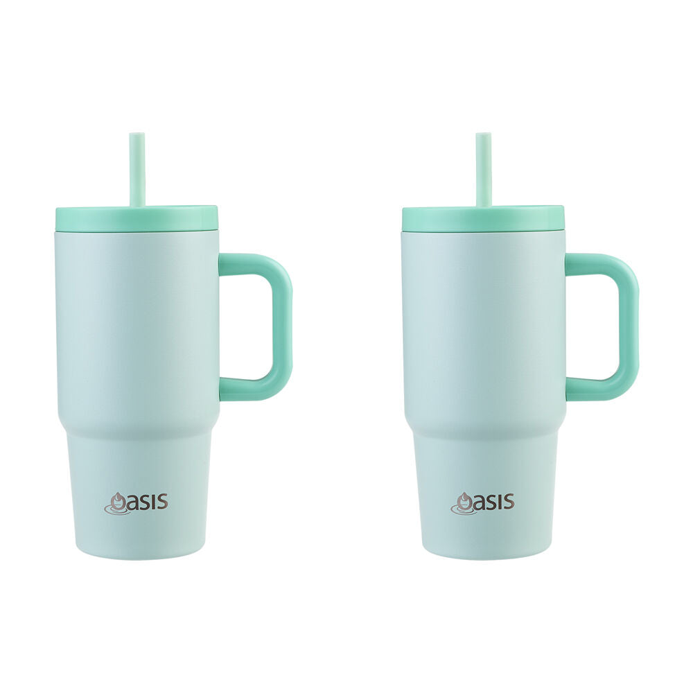 2PK Oasis Stainless Steel Insulated Jnr Commuter Travel Tumbler 700ml Mint