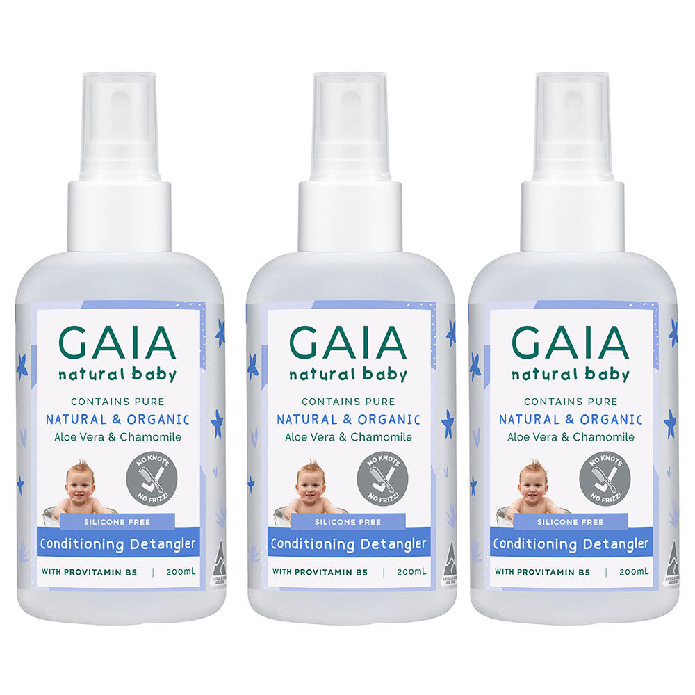 Gaia 600ml Organic Baby/Kids/Toddlers Conditioning Detangler Vegan Friendly