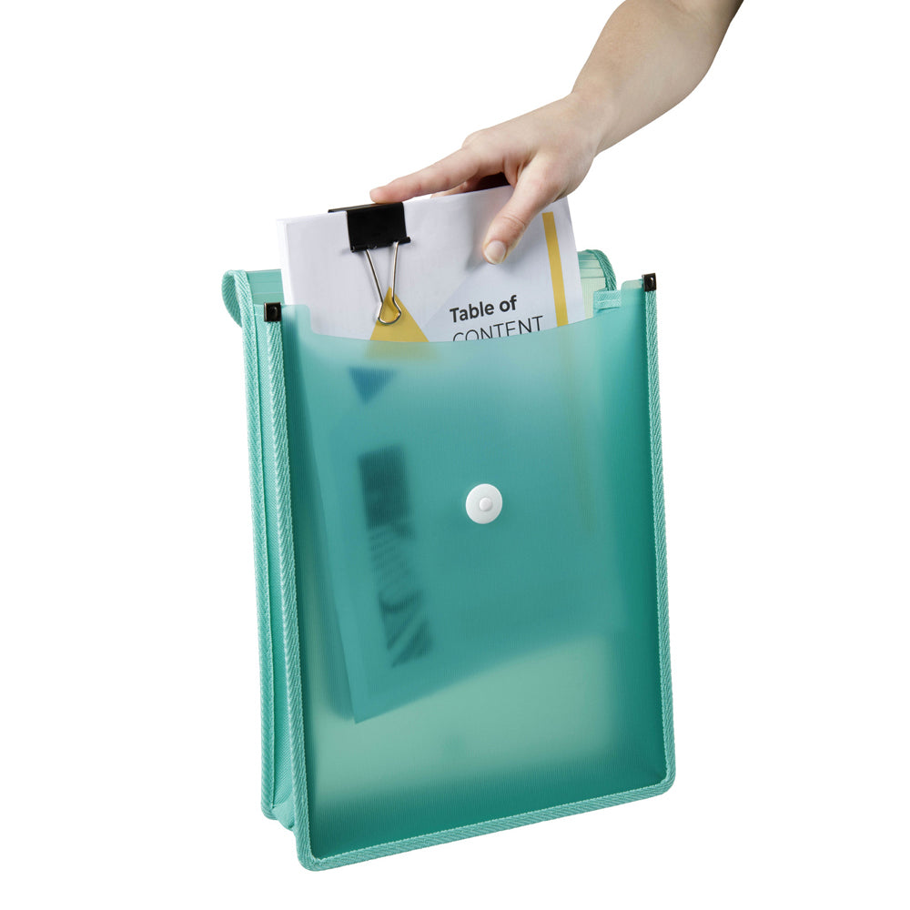 3PK Marbig Top Load A4 File Document Paper Holder - Spearmint Green