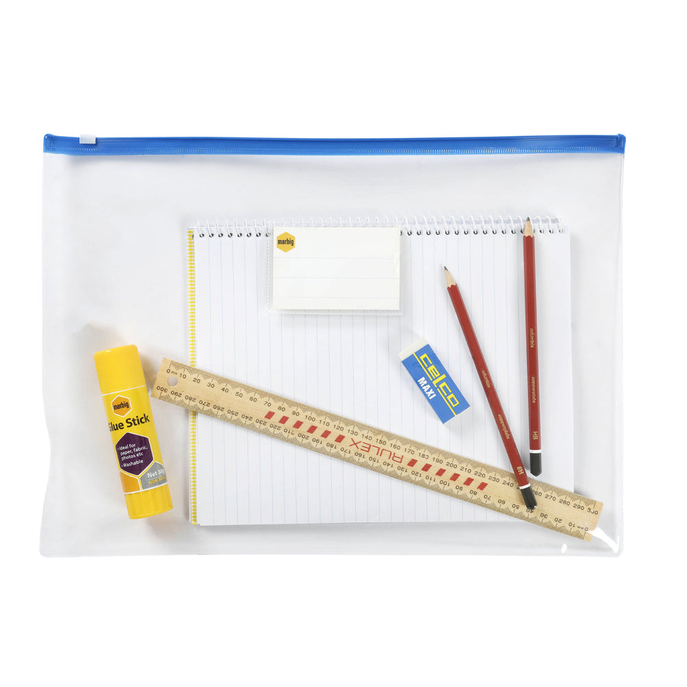 4PK Marbig 39.5cm Clear Case B4 File Organiser - Assorted
