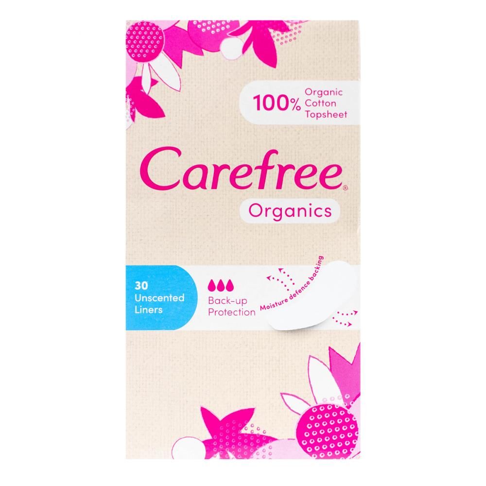 300pc Carefree Organic Cotton Topsheet Unscented Liners