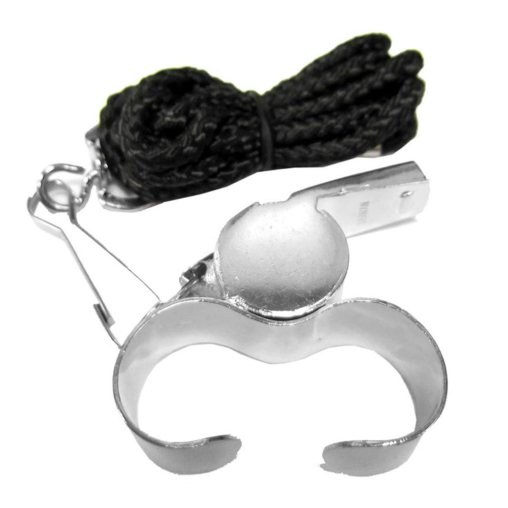 2PK SUMMIT Brass Finger Grip Whistle With Lanyard