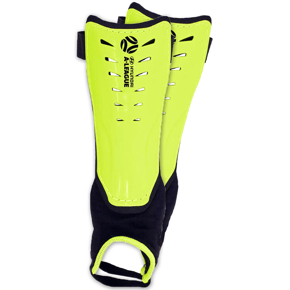Hyundai A-League Shin Guard/Pads w/ Ankle Sock Medium Size Lime