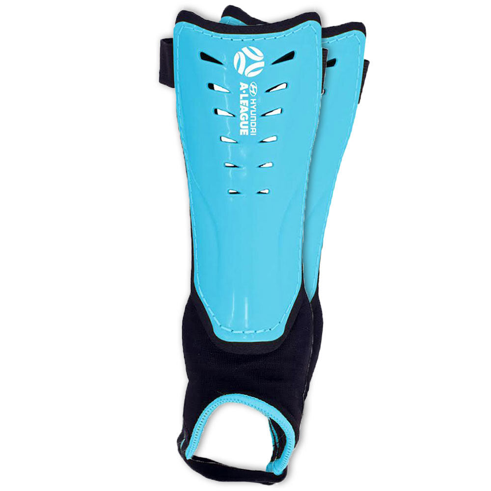 Hyundai A-League Shin Guard/Pads w/ Ankle Sock Large Size Blue