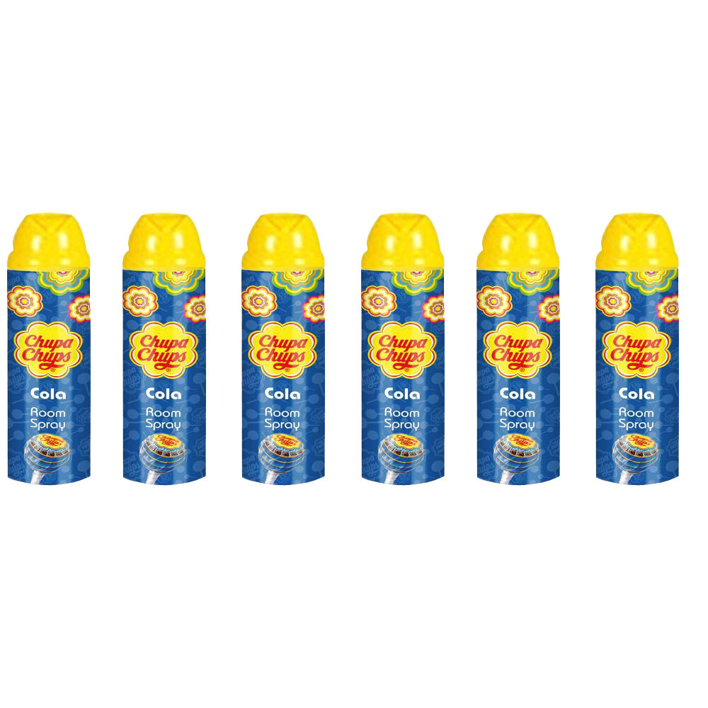 6PK Chupa Chups Room Spray Air Freshener 300ml Cola - Blue
