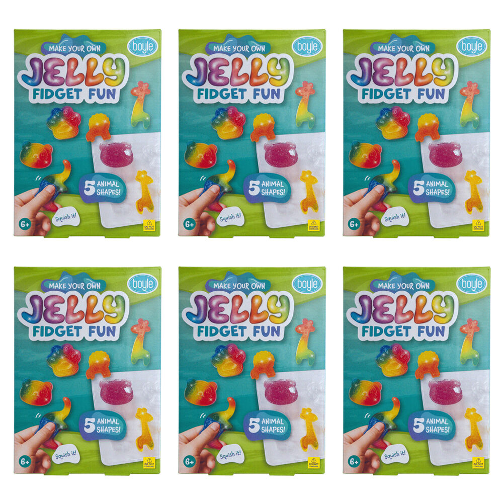 6PK Boyle Make Your Own Jelly Fidget Fun Project Kit Kids DIY Craft 6y+ Animal