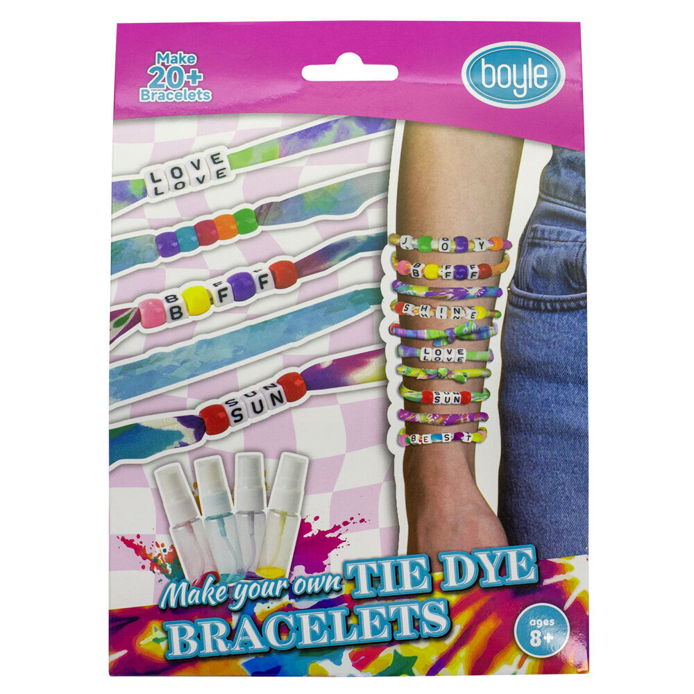 6PK Boyle Personalized Bracelet Tie Dye Project Kids DIY Craft Kit 8y+