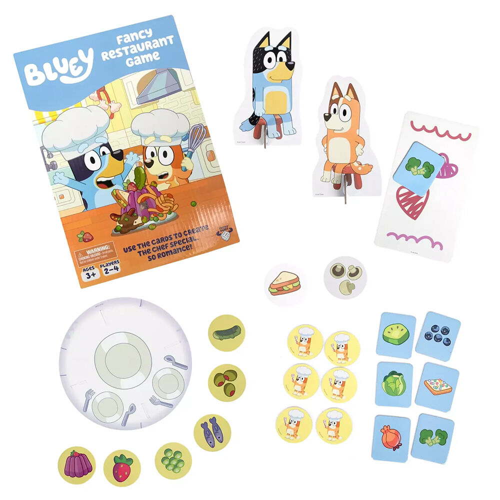 Bluey Fancy Restaurant Educational Board Matching Game