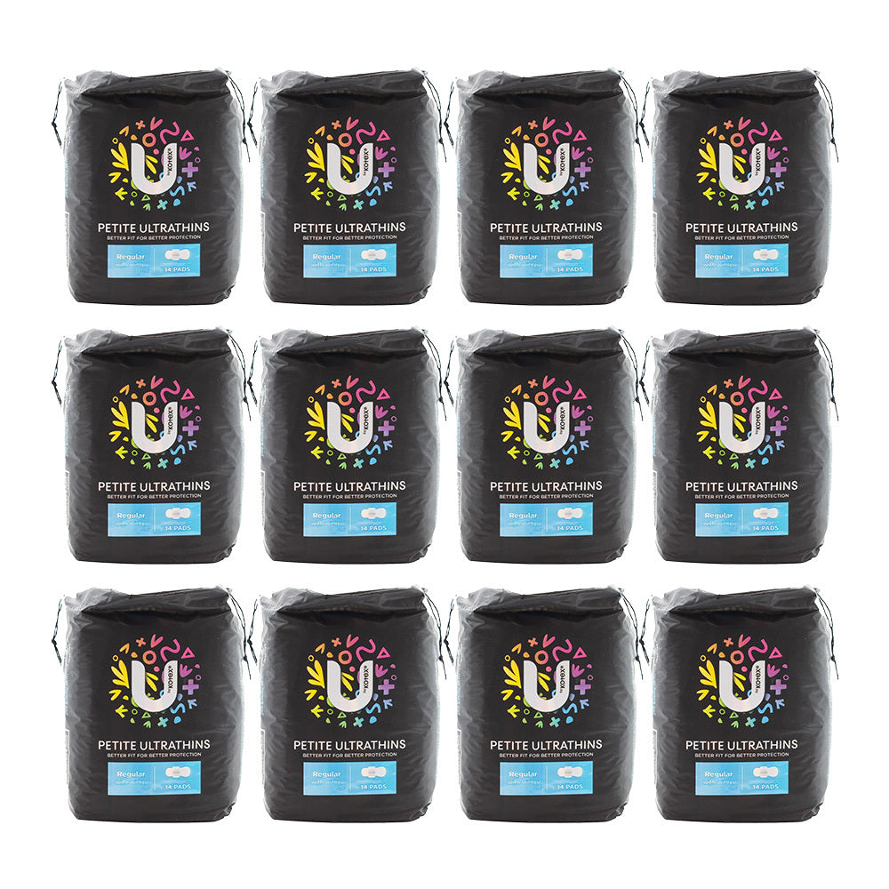 168pc Kotex Petite Ultrathins Women's Sanitary Pads w/ Wings Regular