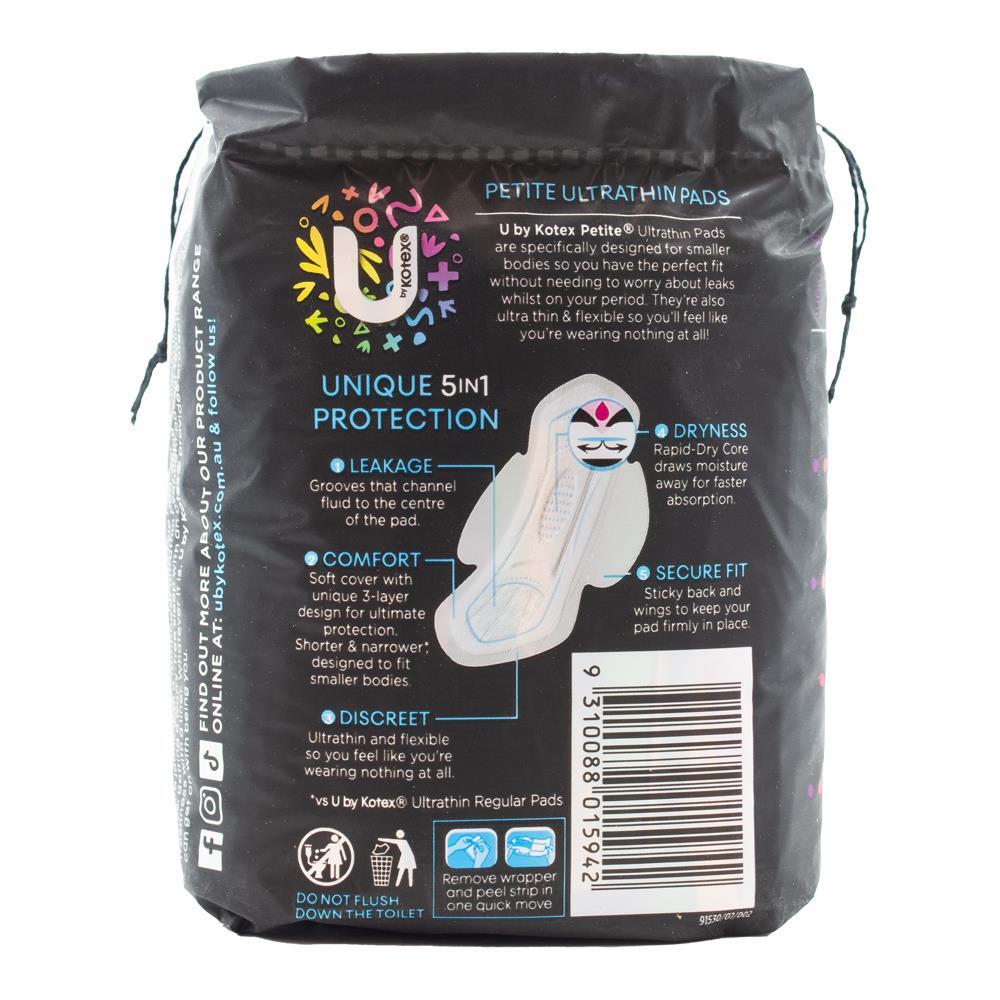 168pc Kotex Petite Ultrathins Women's Sanitary Pads w/ Wings Regular