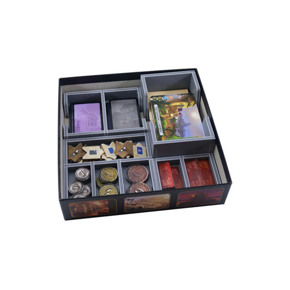 Folded Space Game Box Inserts Organiser For 7 Wonders Duel & Expansions