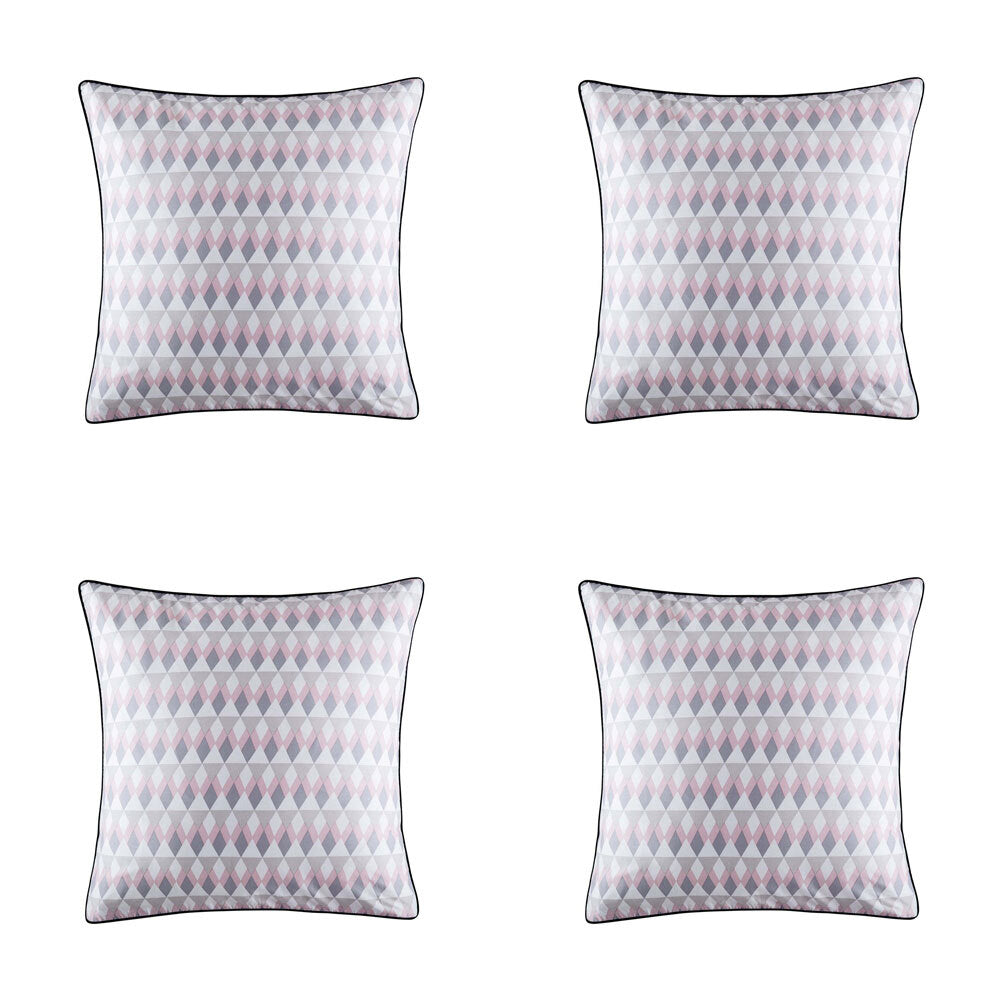 4PK Kas Australia Baxter Euro Throw Pillowcase 65x65cm - Multicoloured