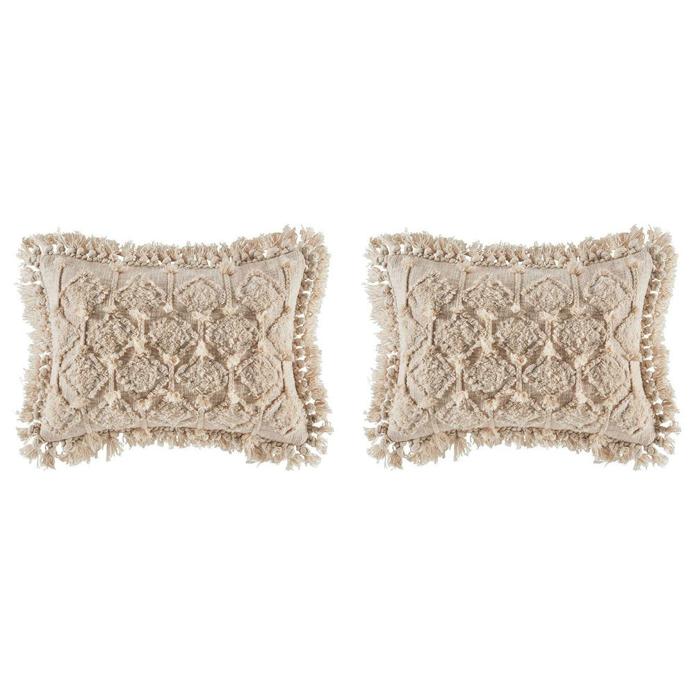 2PK Kas Australia Valeria Filled Cushion Decor Rectangular 40x60cm - Natural