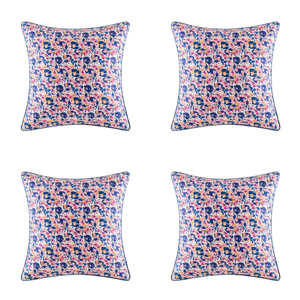 4PK Kas Australia Nevie Euro Throw Pillowcase 65x65cm - Multicoloured