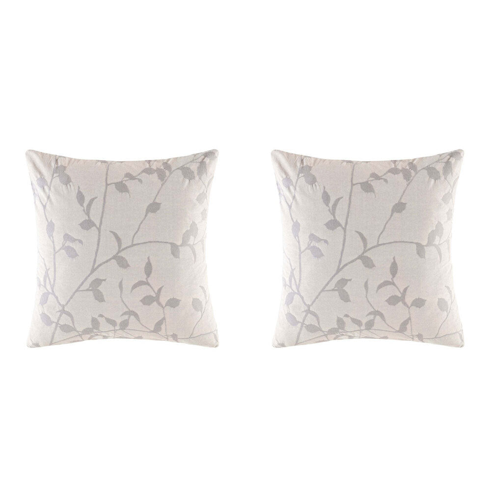 2PK Kas Australia Ophelia Euro Throw Pillowcase 65x65cm - Silver
