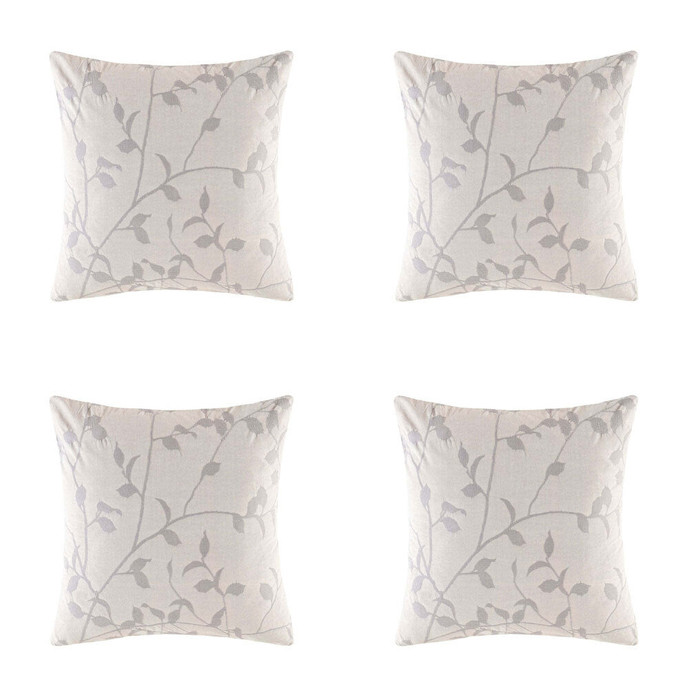 4PK Kas Australia Ophelia Euro Throw Pillowcase 65x65cm - Silver