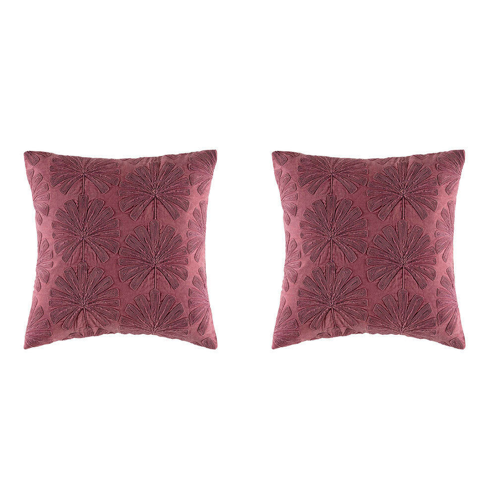 2PK Kas Australia Palma Filled Cushion Decor Square 50x50cm - Raisin