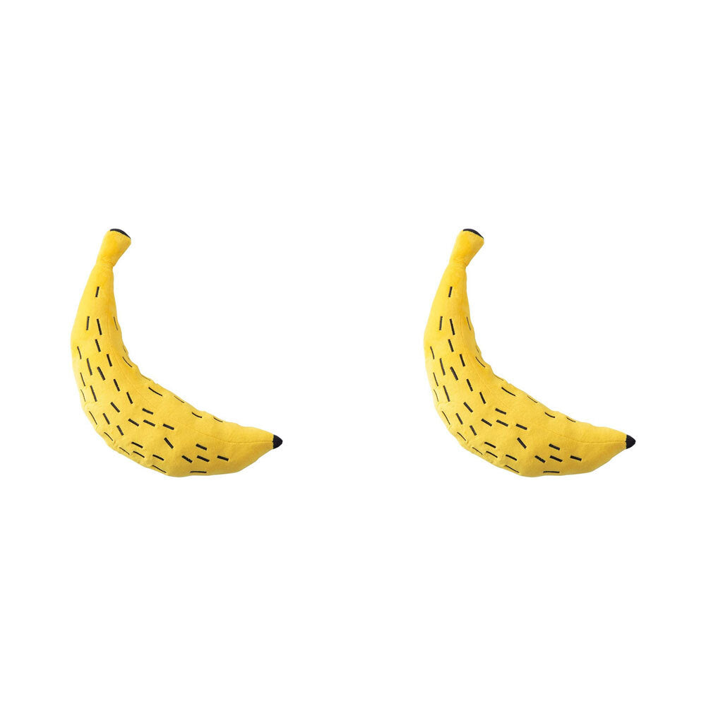 2PK Kas Kids Banana Plush Toy/Soft Cuddle 45x20cm - Yellow