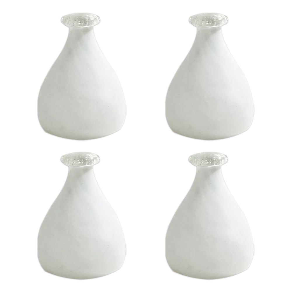 4PK Ben David Bermuda Flower Vase Medium White Home/Lounge Decor