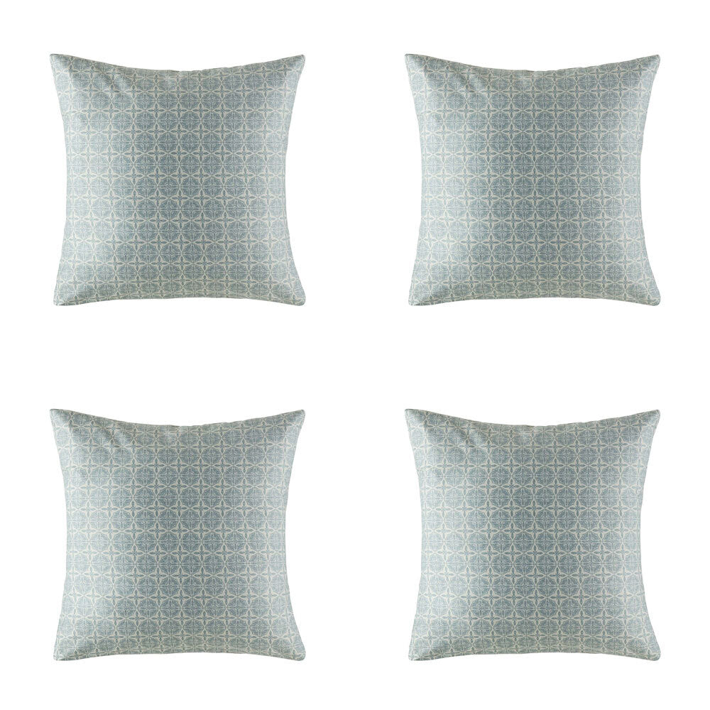 4PK Kas Australia Rosetta Euro Throw Pillowcase 65x65cm - Mineral