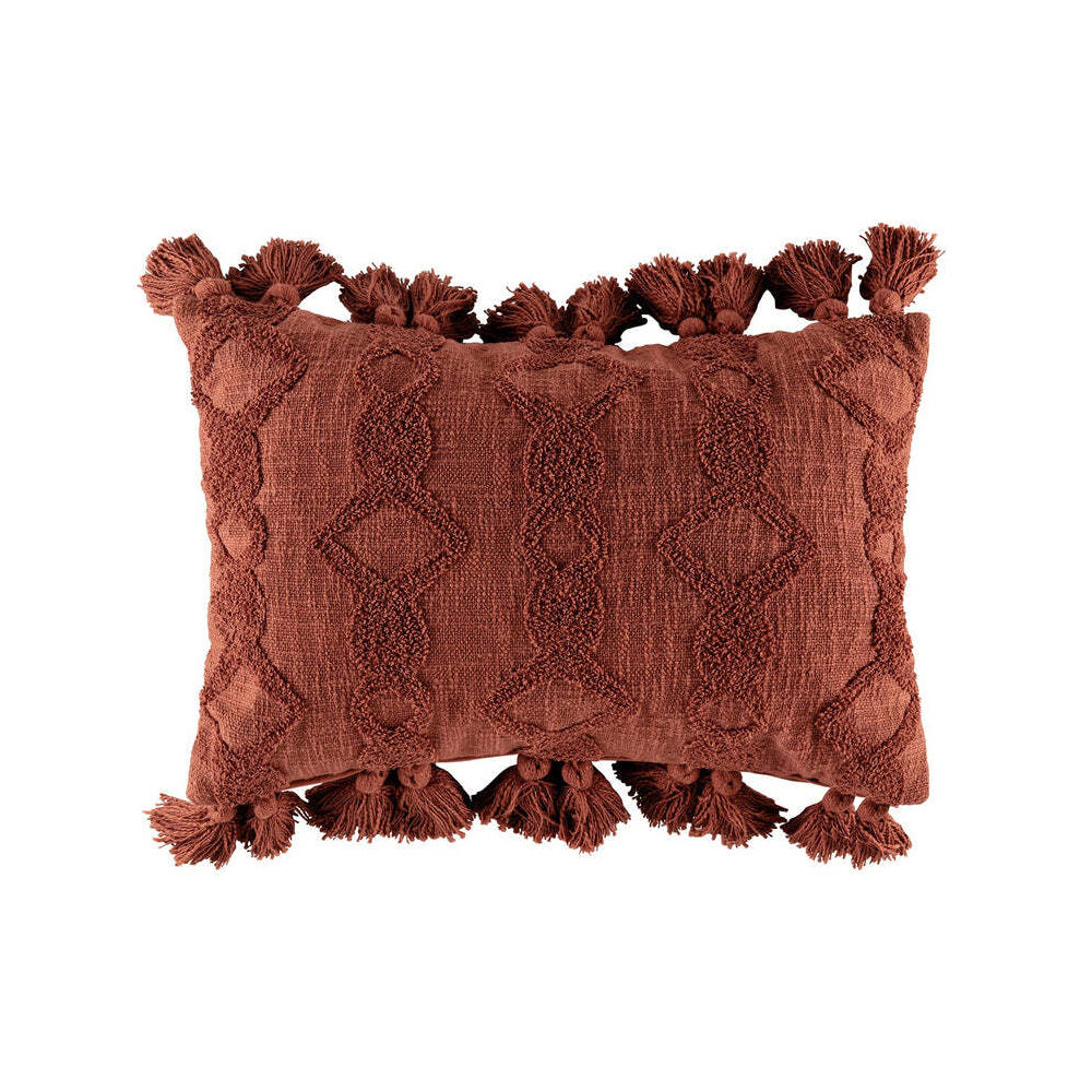 2PK Kas Australia Skye Filled Cushion Decor w/ Tassle Rect 40x60cm - Brick