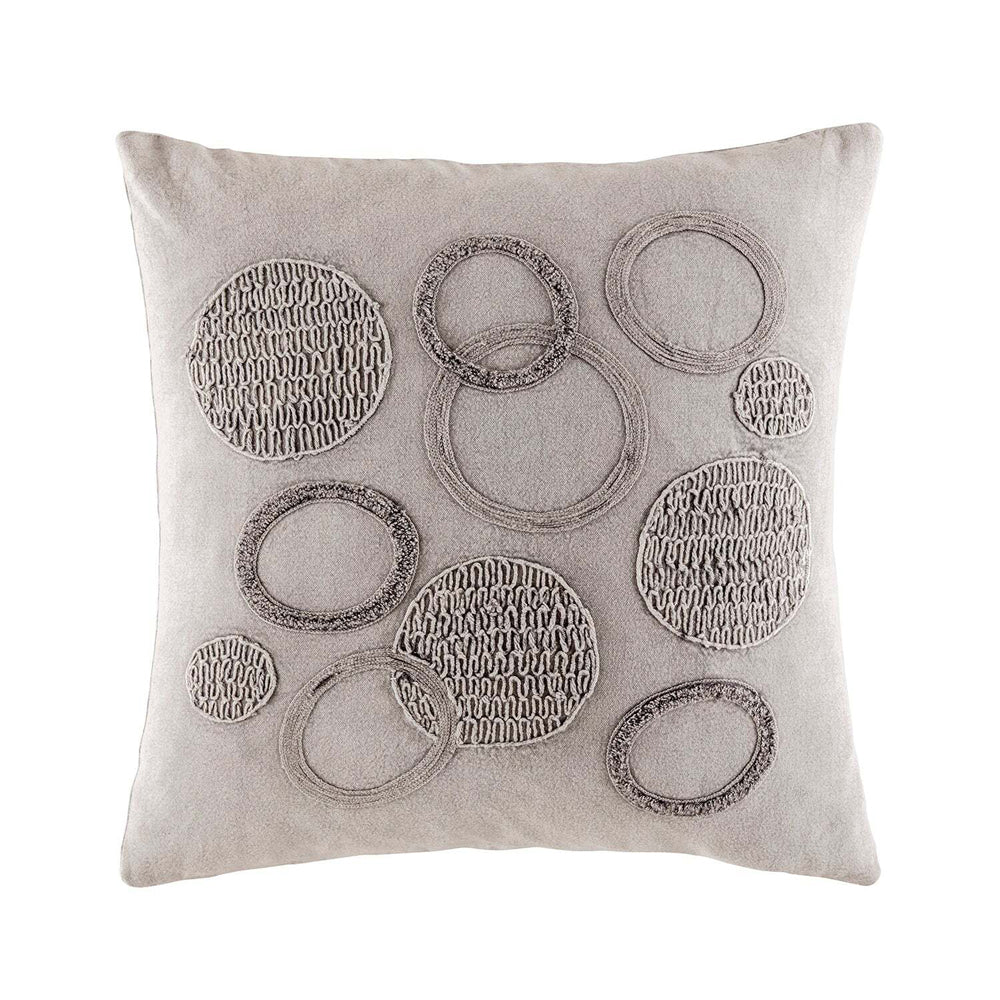 2PK Kas Australia Spiro Filled Cushion Decor Square 50x50cm - Grey
