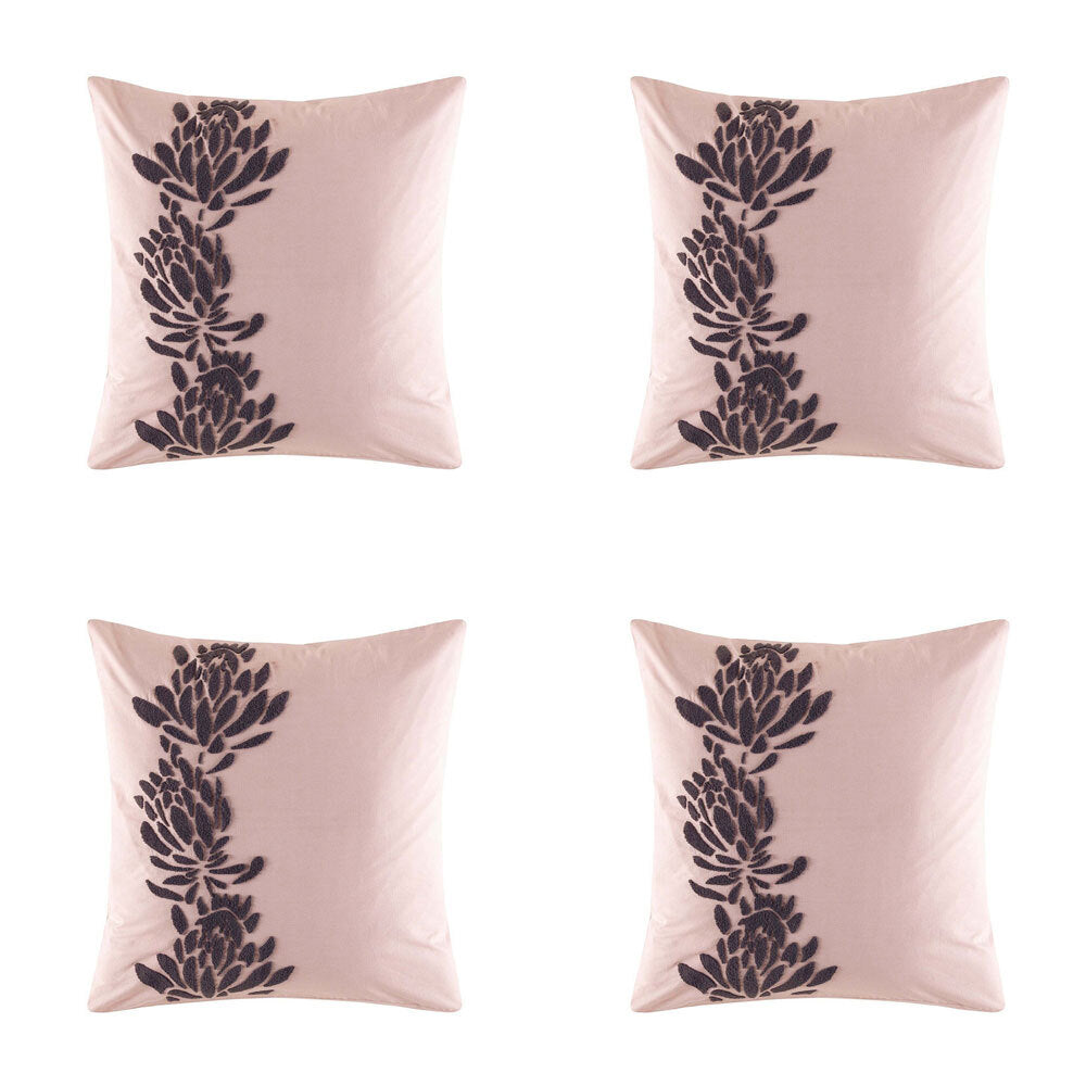 4PK Kas Australia Dalby Euro Throw Pillowcase 65x65cm - Blush