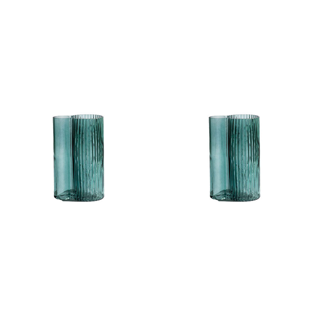 2PK Ben David Lumiere Flower Vase Slate Decorative Home/Lounge Shelf Decor