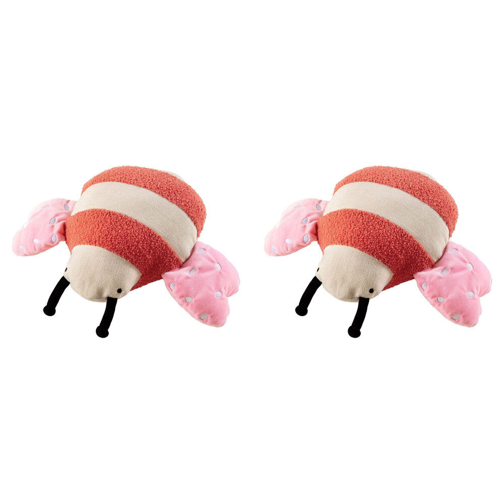 2PK Kas Kids Bee Plush Toy/Stuffed Animal 38x26cm - Orange