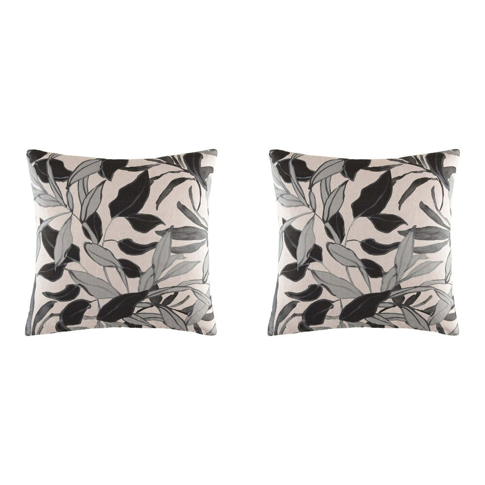 2PK Kas Australia Madi Filled Cushion Decor Square 50x50cm - Black