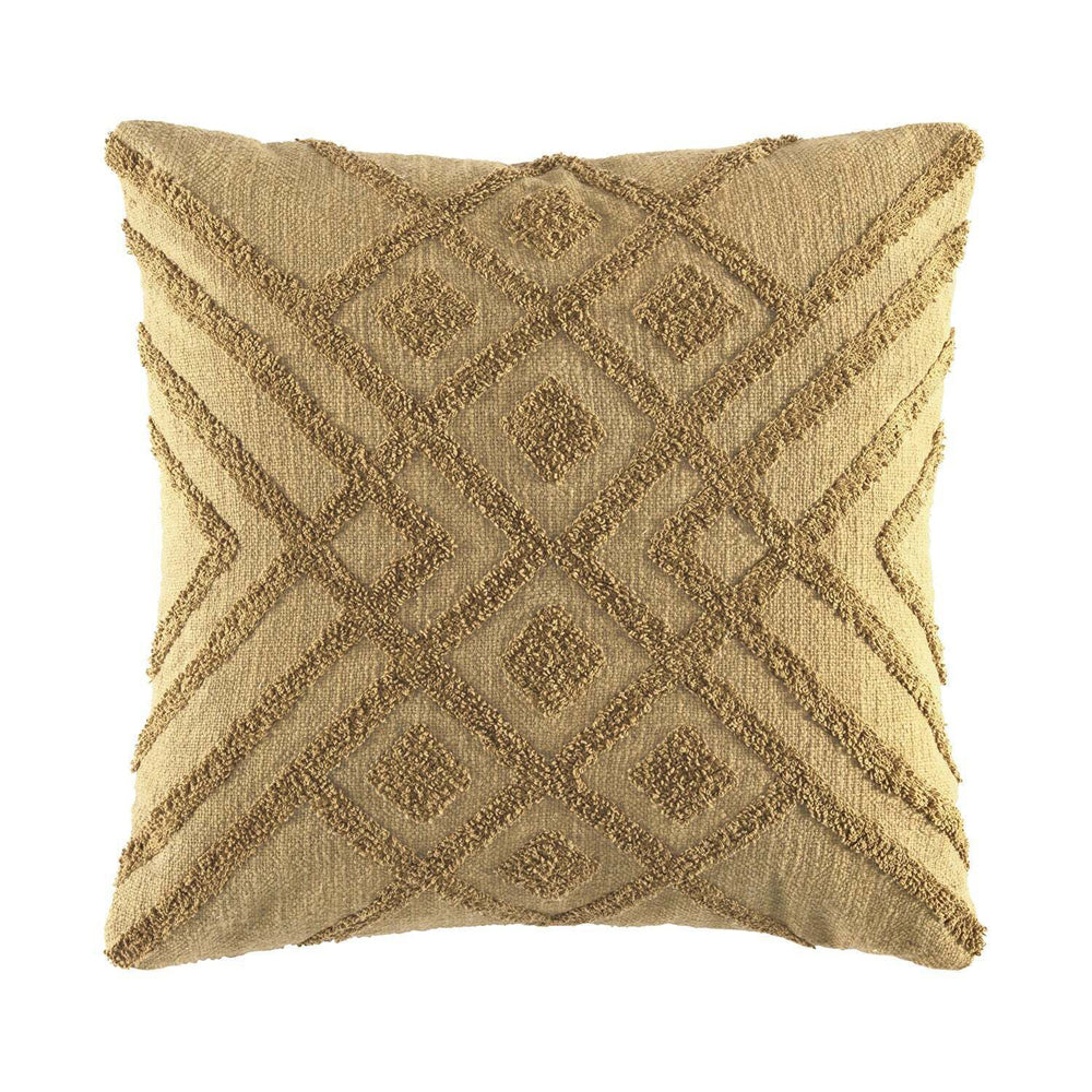 2PK Kas Australia Navari Filled Cushion Decor Square 50x50cm - Wheat