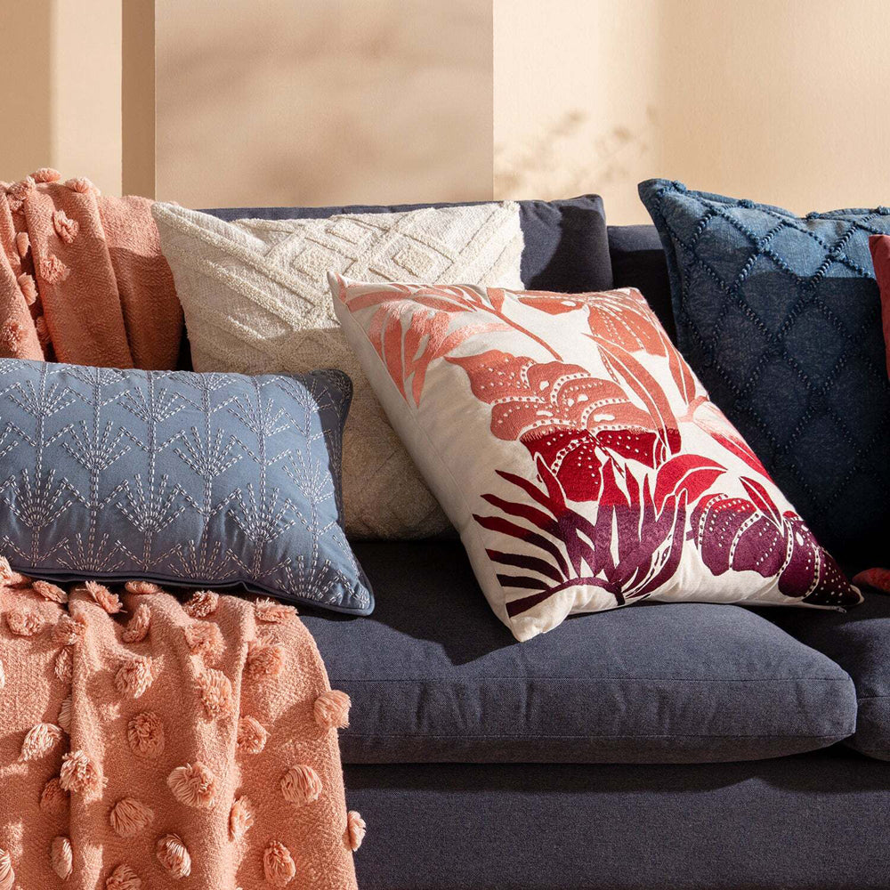 Kas Australia Rarak Filled Cushion Decor Rectangular 35x55cm - Blue