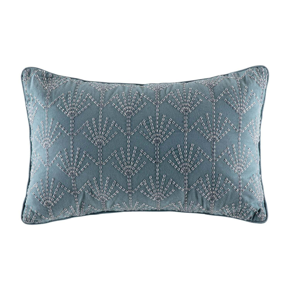 2PK Kas Australia Rarak Filled Cushion Decor Rectangular 35x55cm - Blue