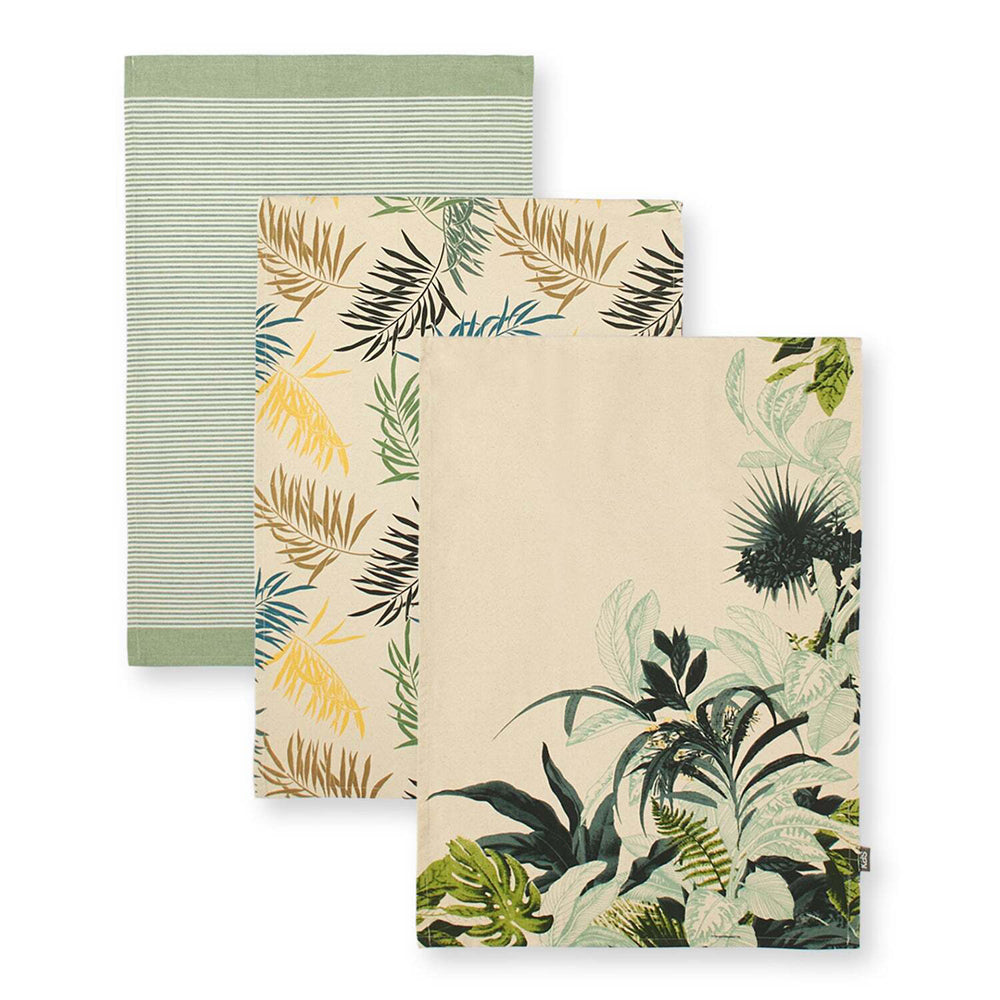 2x 3pc Kas Australia Aruba Cotton Tea Towel Set 50x70cm - Multicoloured